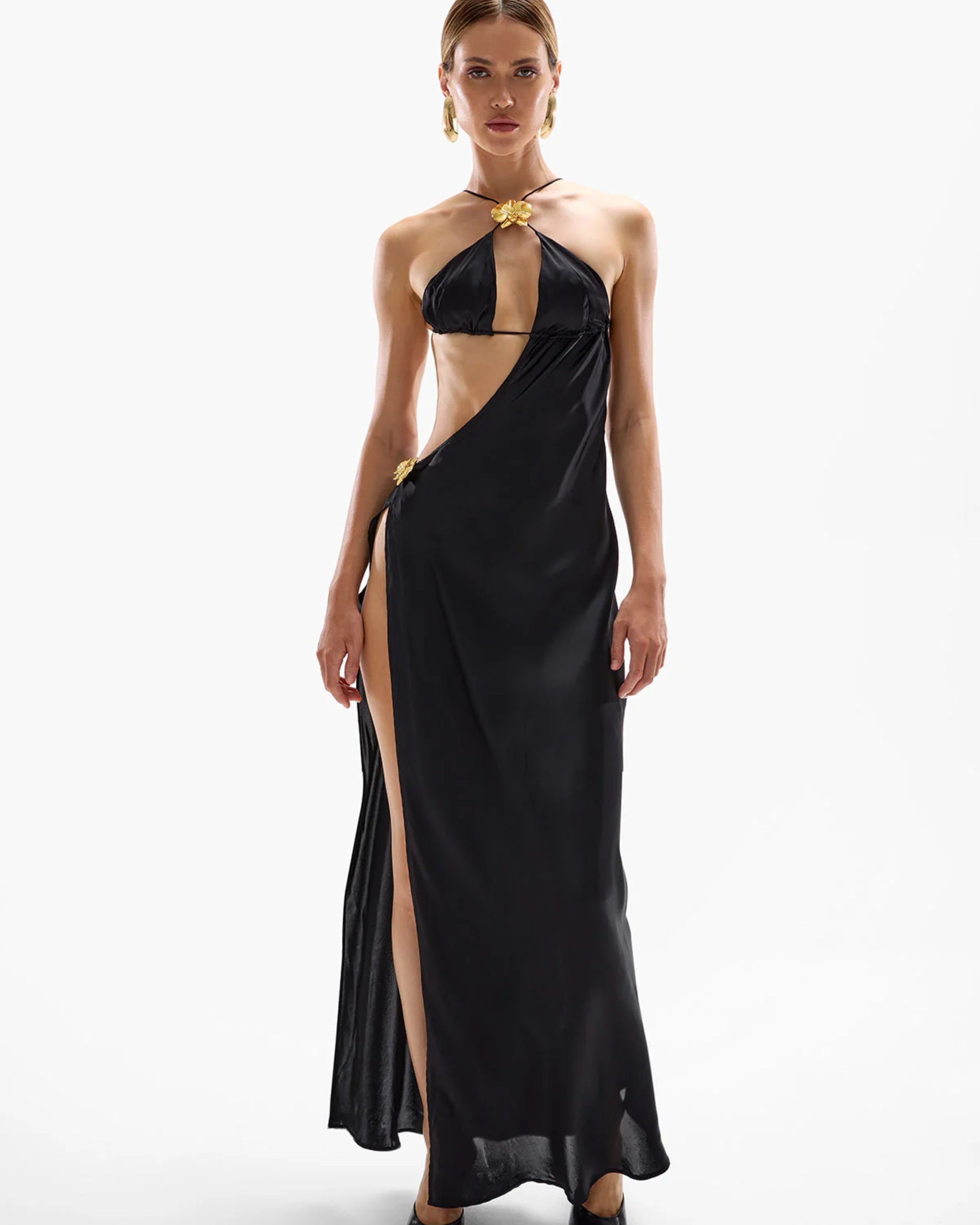 Cin Cin VILLA ORCHID MACI DRESS BLACK | (RRP: $420)