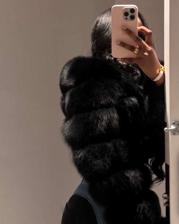 Moroznik Onyx Fox Fur Coat