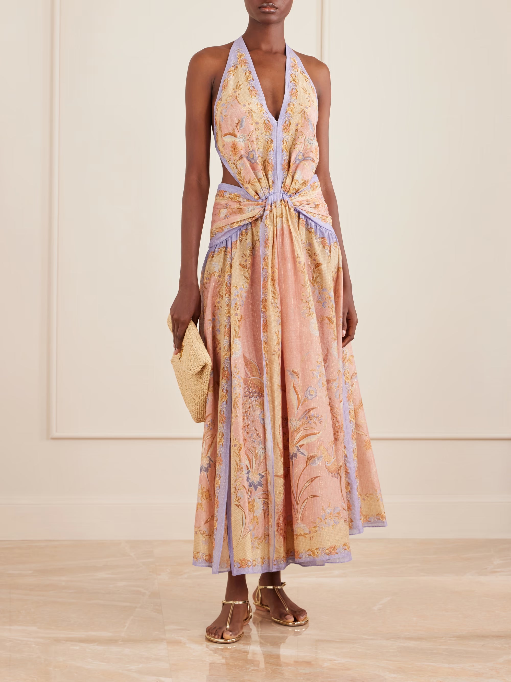 Zimmermann | Indra Plunge Maxi Dress (RRP: $1,250)