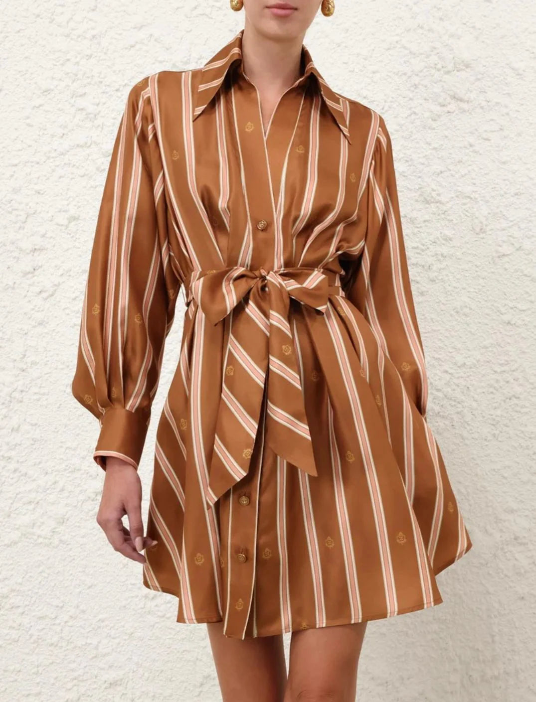 Zimmermann Emblem Tuck Mini Dress